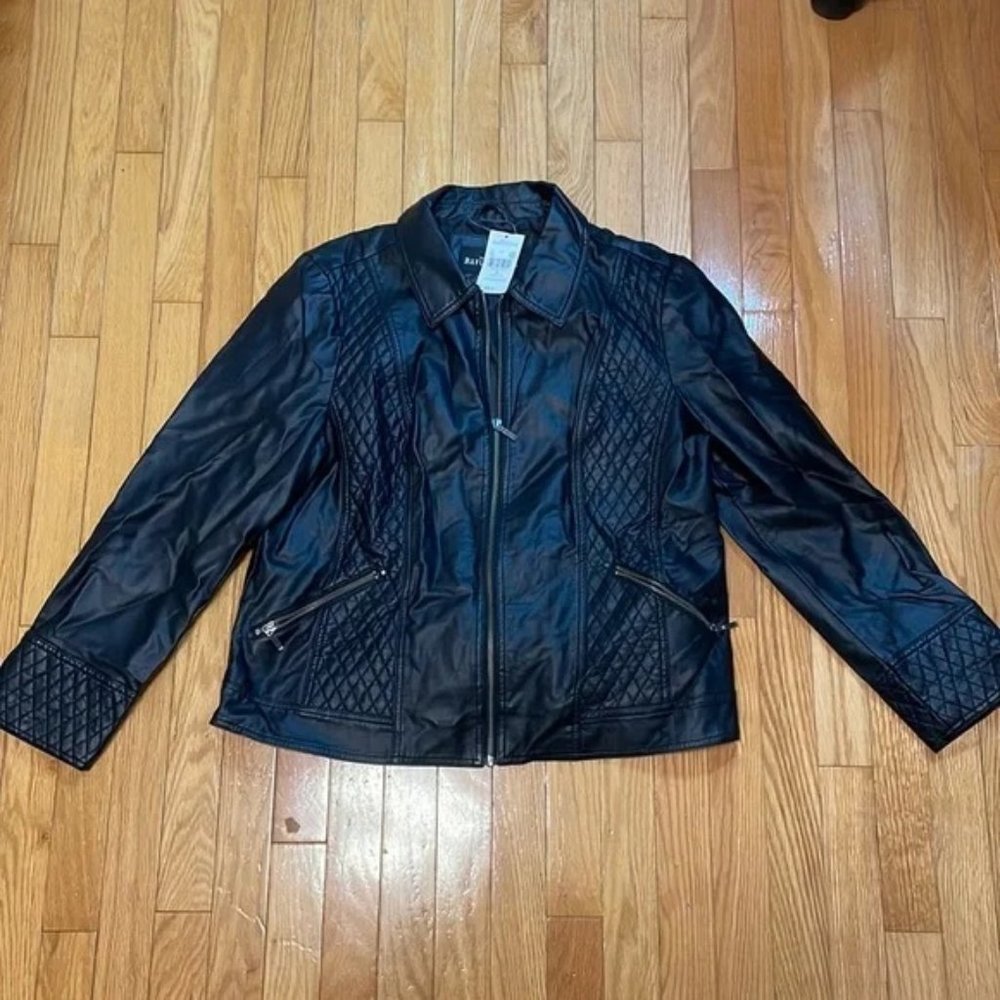 BNWT Northern Reflections Faux Leather Jacket - Black - Size: XL